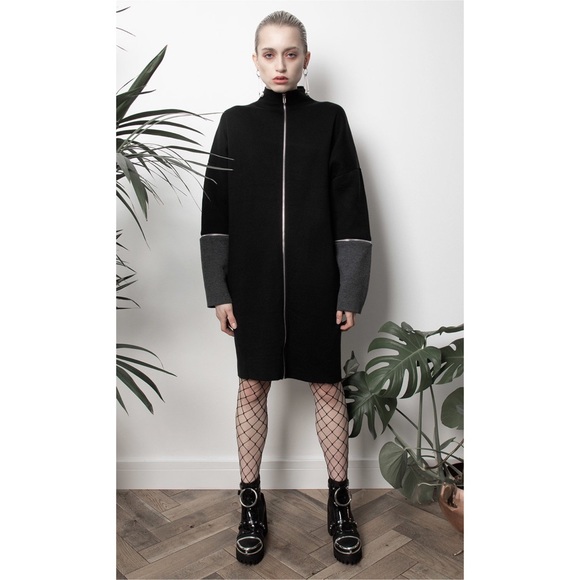 Dolls Kill Sweaters - NEW! Disturbia Zip Front Knit Jacket Sweater Tunic